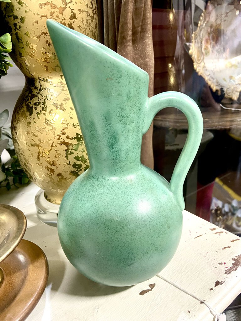 Vintage Royal Haeger Drip Glaze Turquoise Pitcher