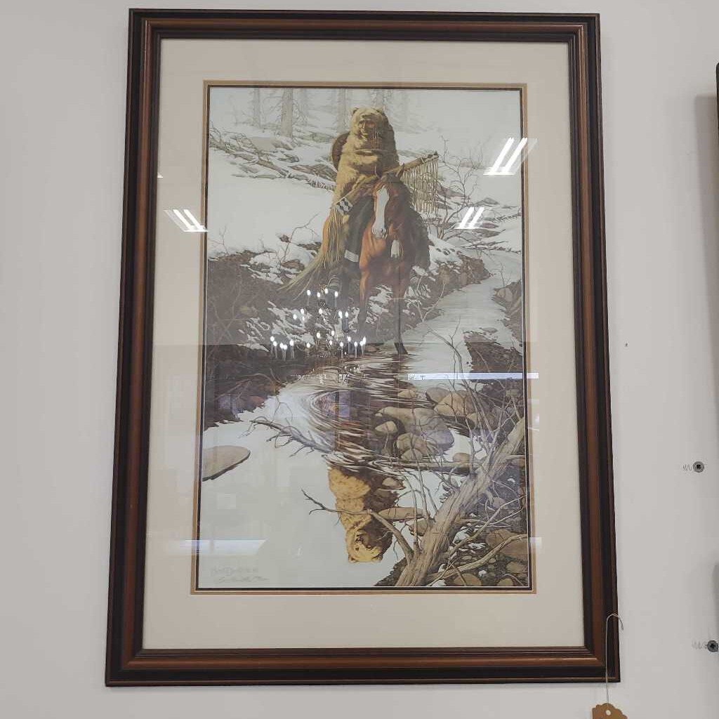 #214 signed Bev Dolittle "spirit of the grizzly"