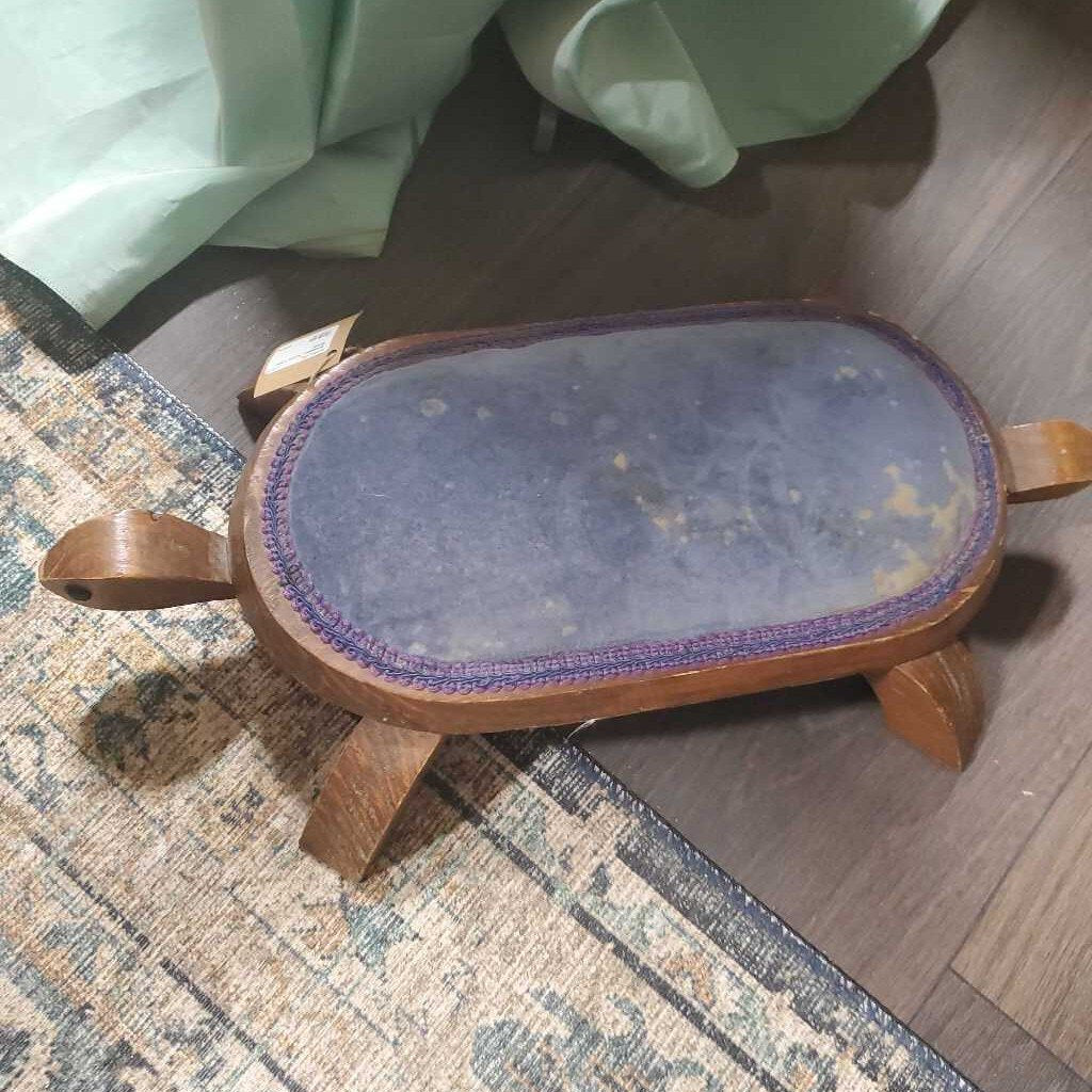 Wooden Turtle Foot Stool