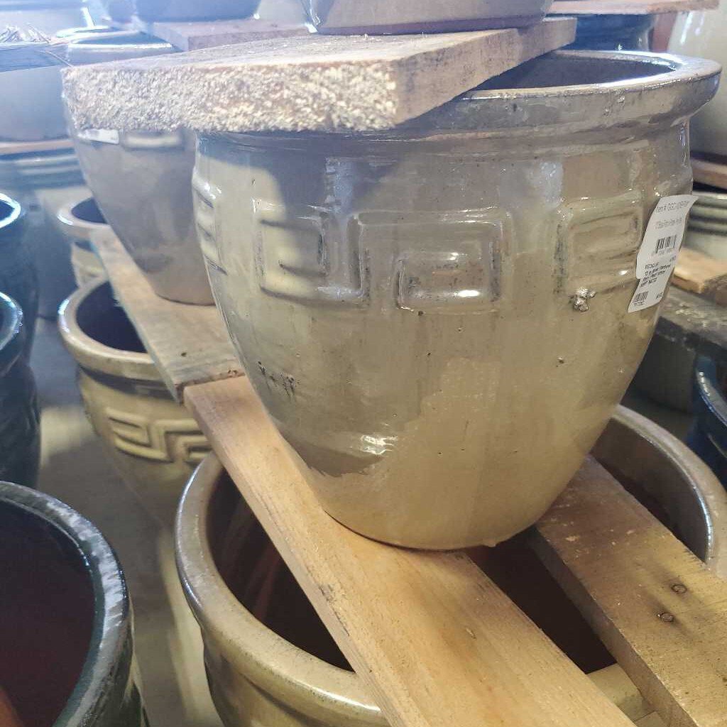 13 in. Bursa Fishbowl Plntr - Pearl White