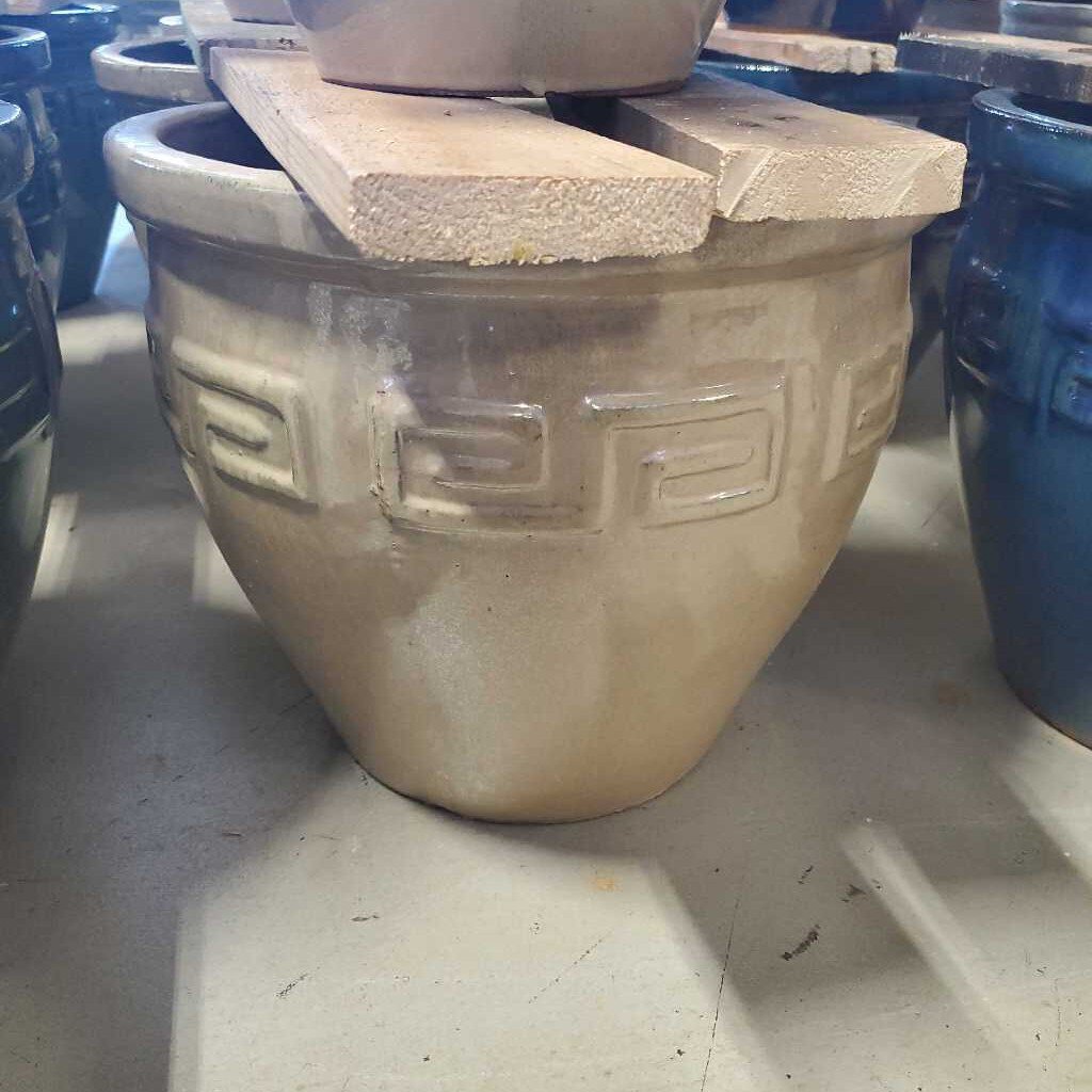 16 in. Bursa Fishbowl Plntr - Pearl White