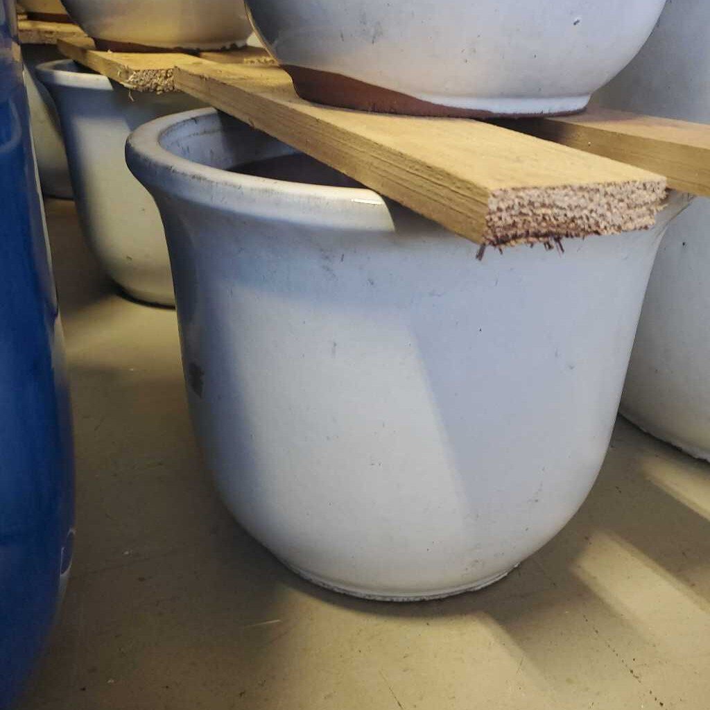 12 in. Langston Garden Planter - White