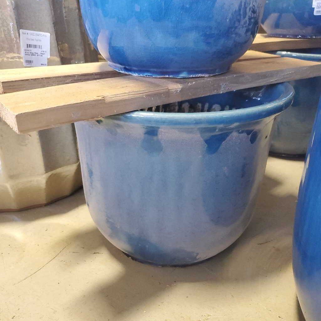 12 in. Langston Garden Planter - Crackle Navy