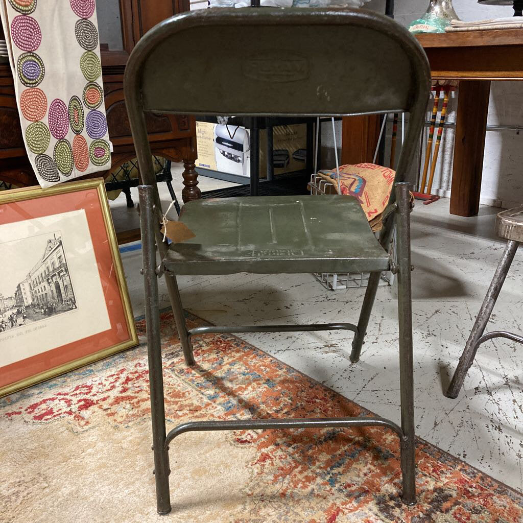 Vintage Metal Folding Chair from India