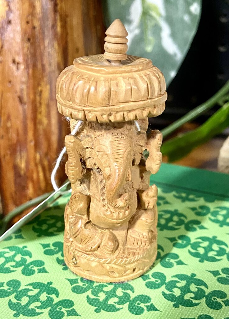 Small Hand Carved Ganesh Statue
