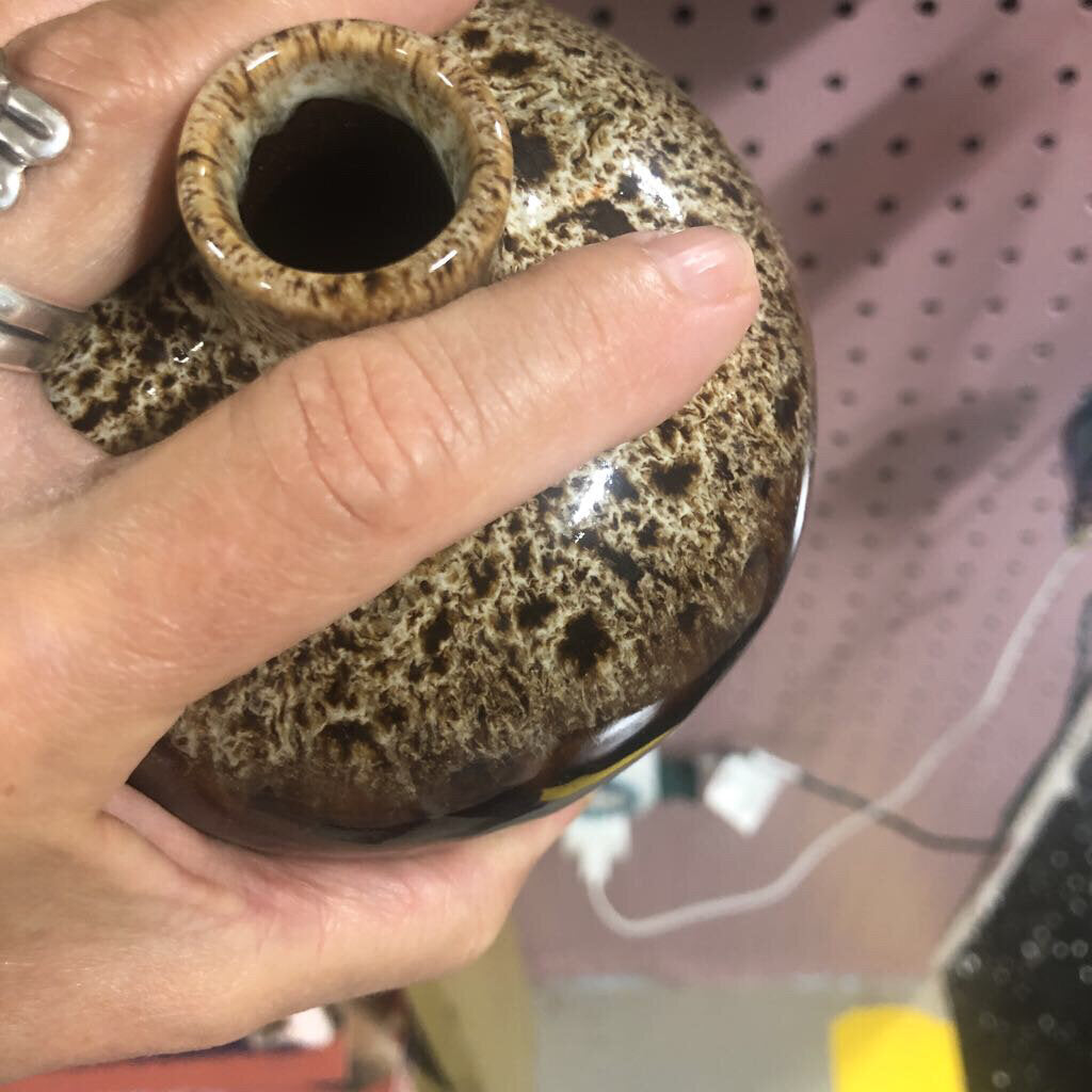 Small Brown Dappled Vase