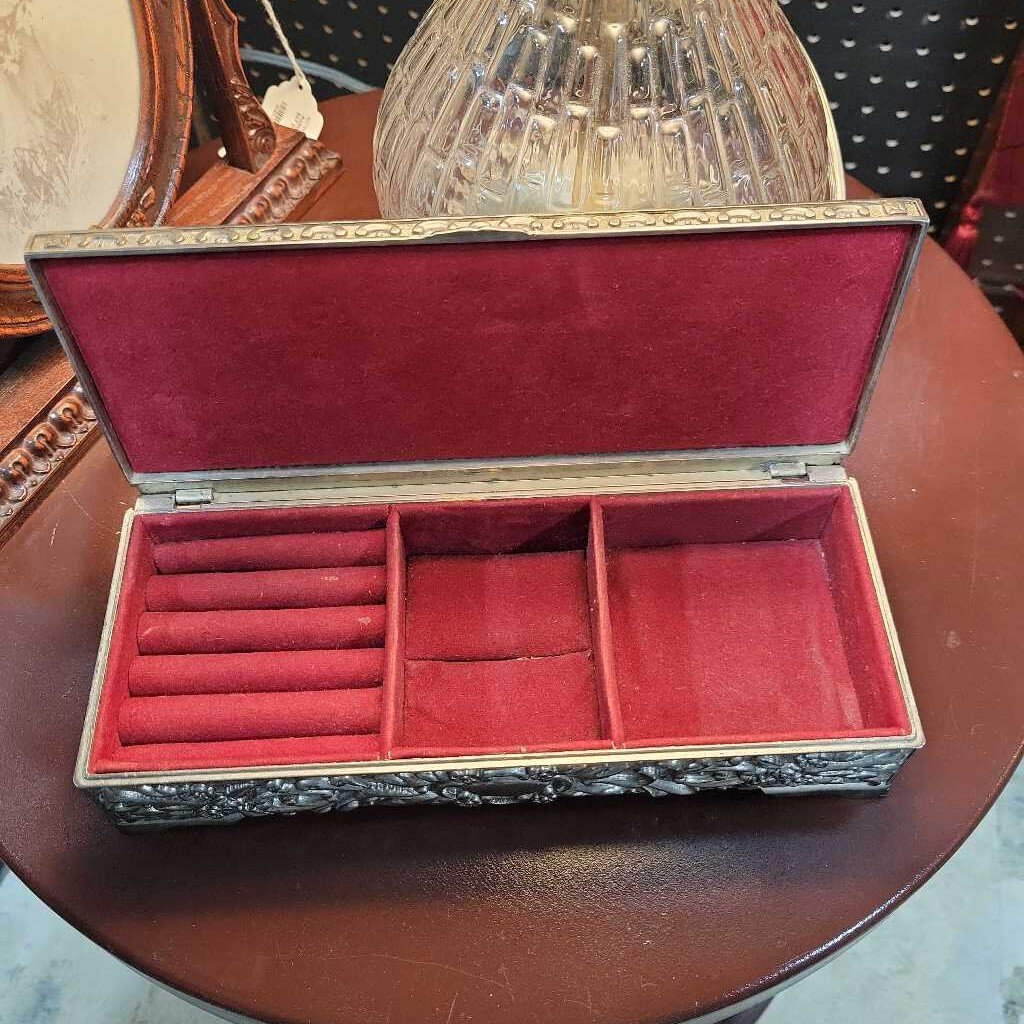 VTG Silverplated Ornate Jewlery Box