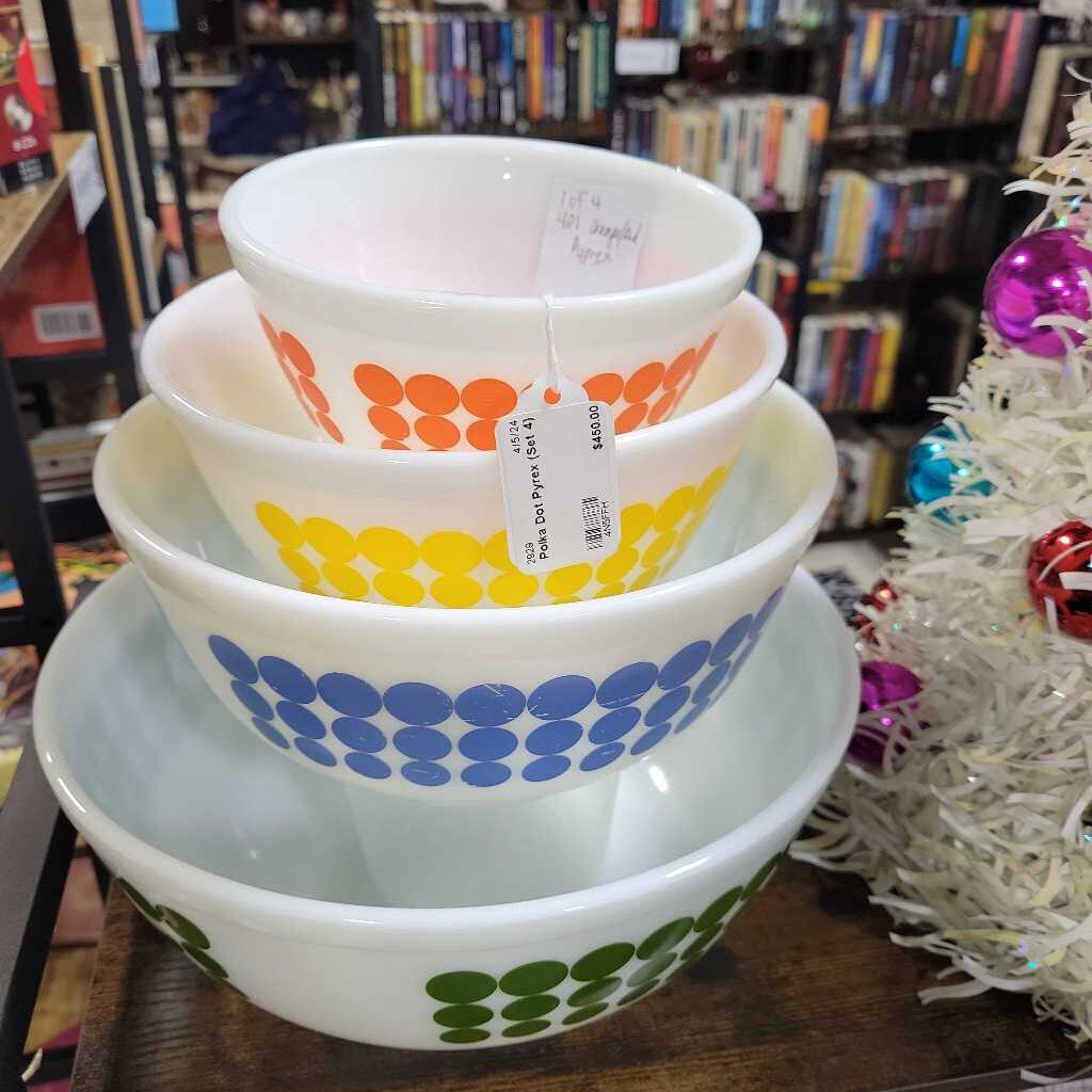 Polka Dot Pyrex (Set 4)