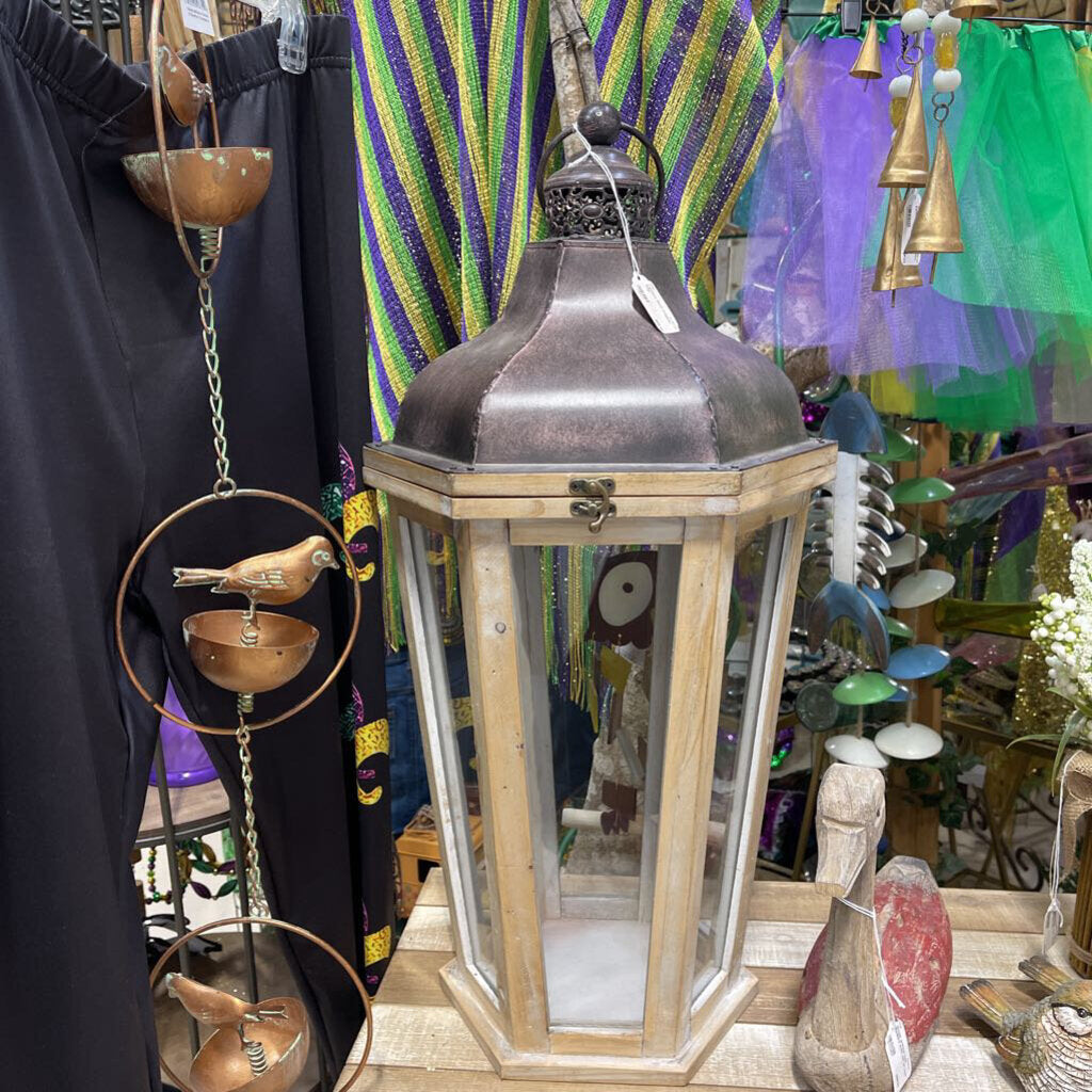 Lantern With Copper Top