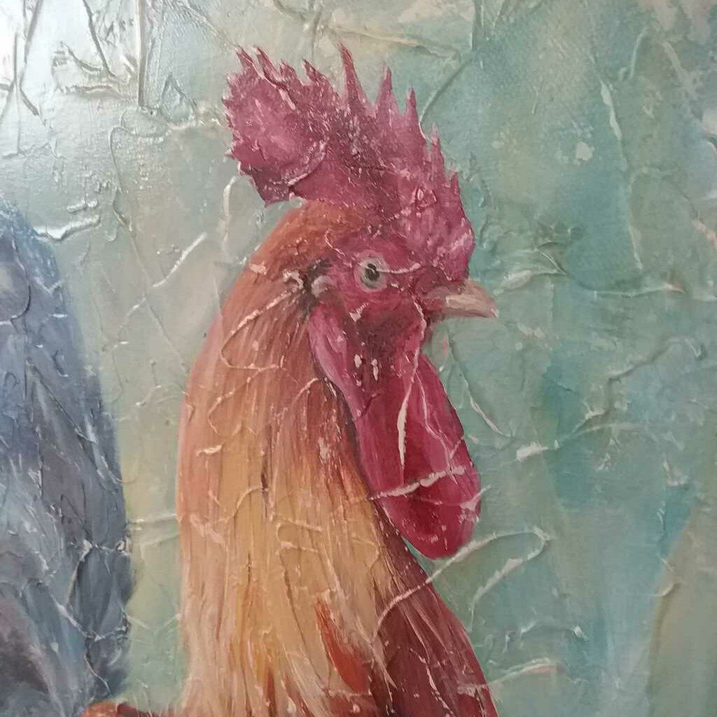 Textured Rooster 20x20
