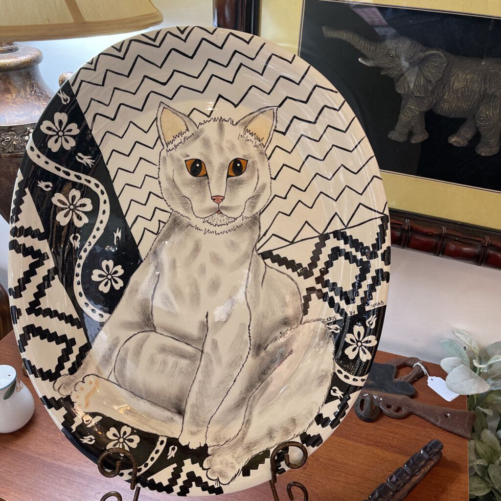 Nina Lyman Oversized Cat Platter - Out of Production