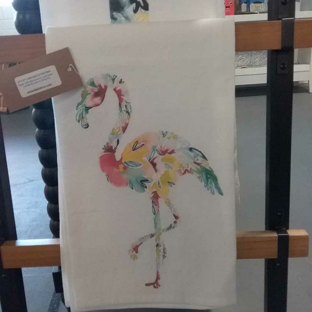 Flamingo Flour Sack Tea Towel