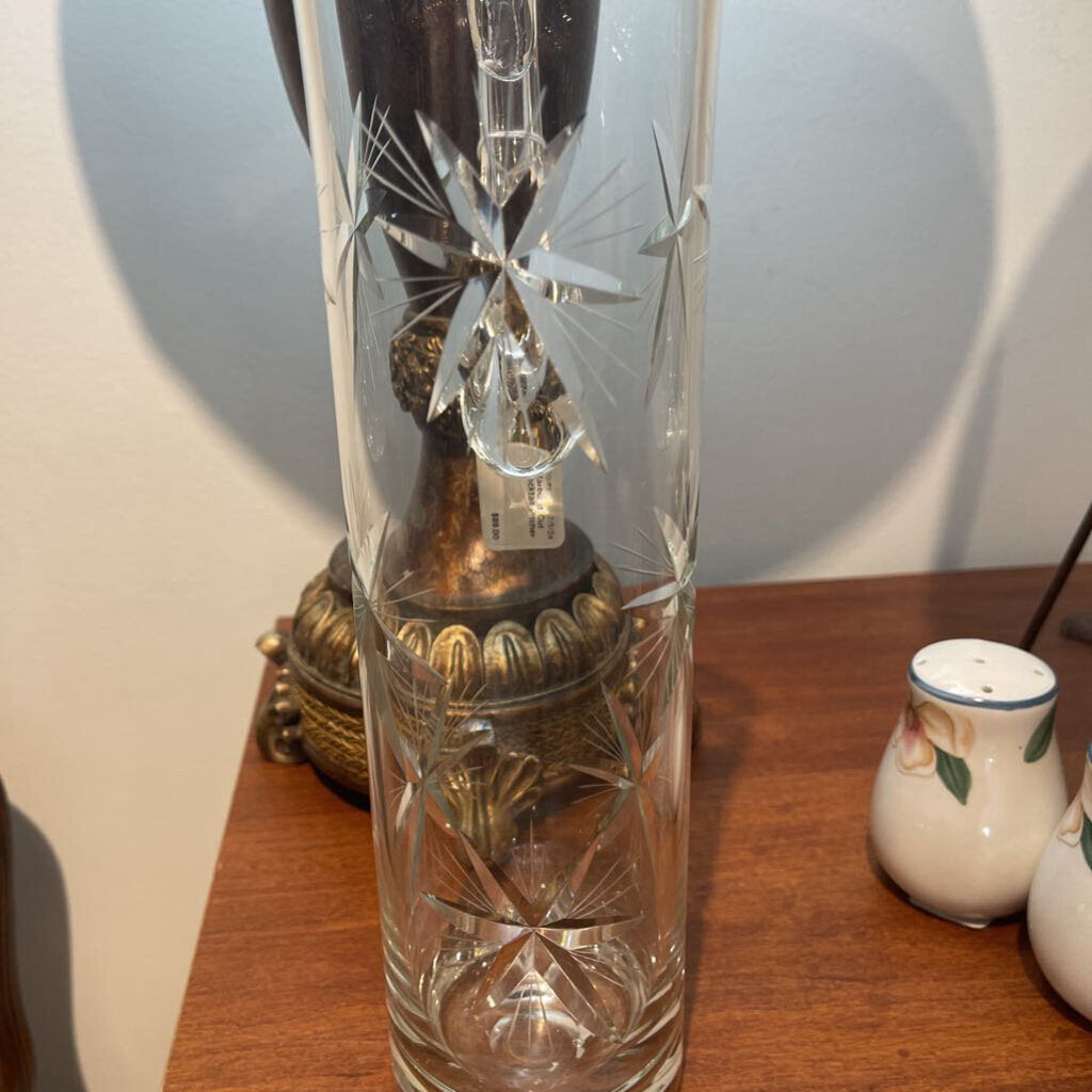 Atomic Starburst Cut Crystal Cocktail Pitcher