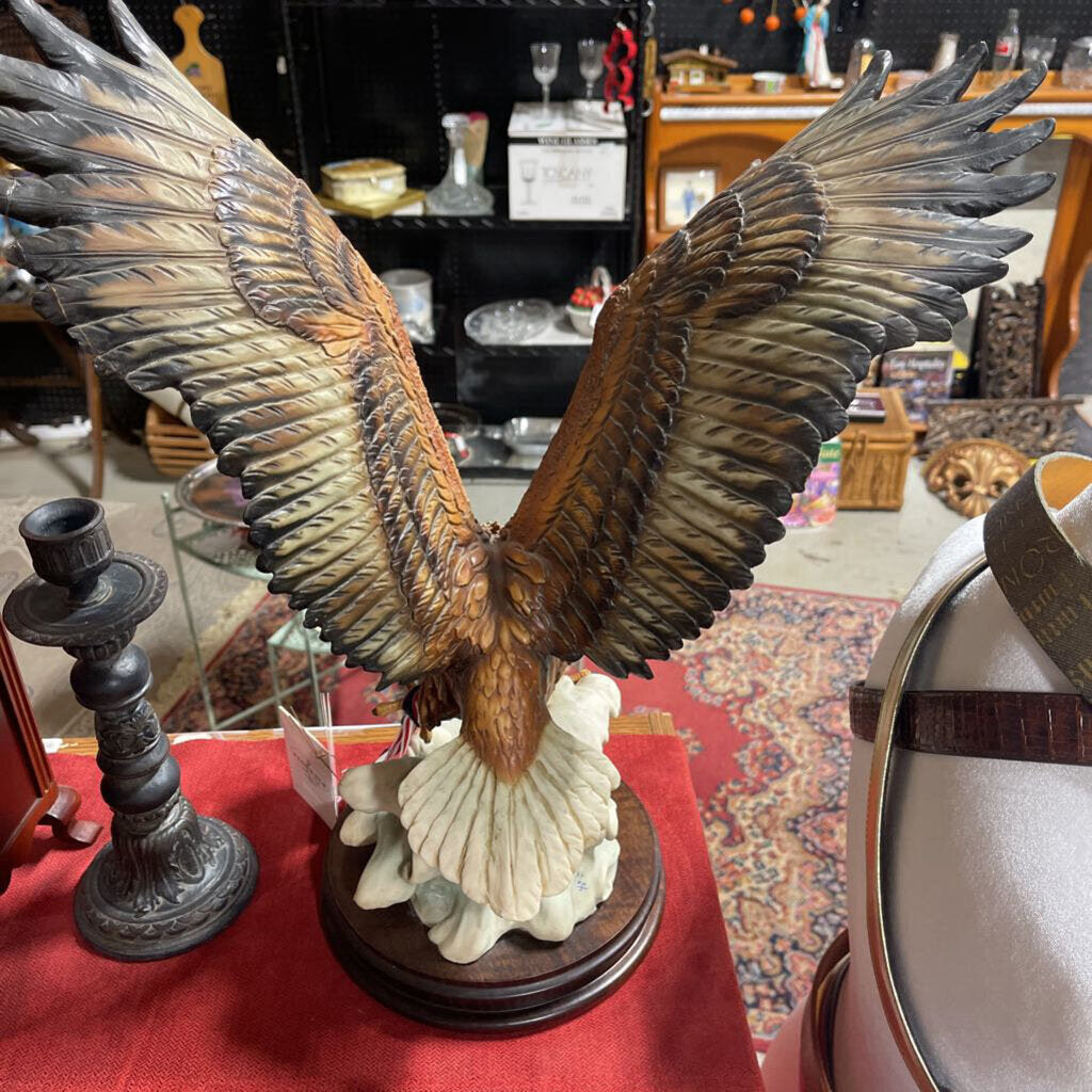 Porcelain Bald Eagle Signed Giuseppe Armani