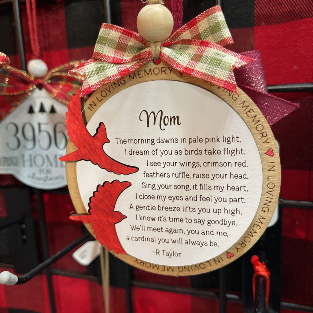 In Memory Cardinal Ornament