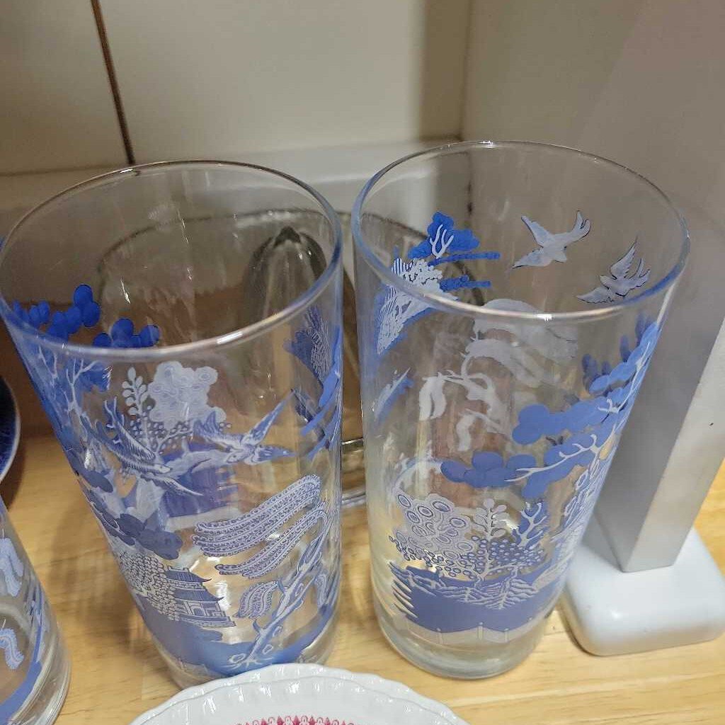 Blue Willow Glasses (Set of 4)