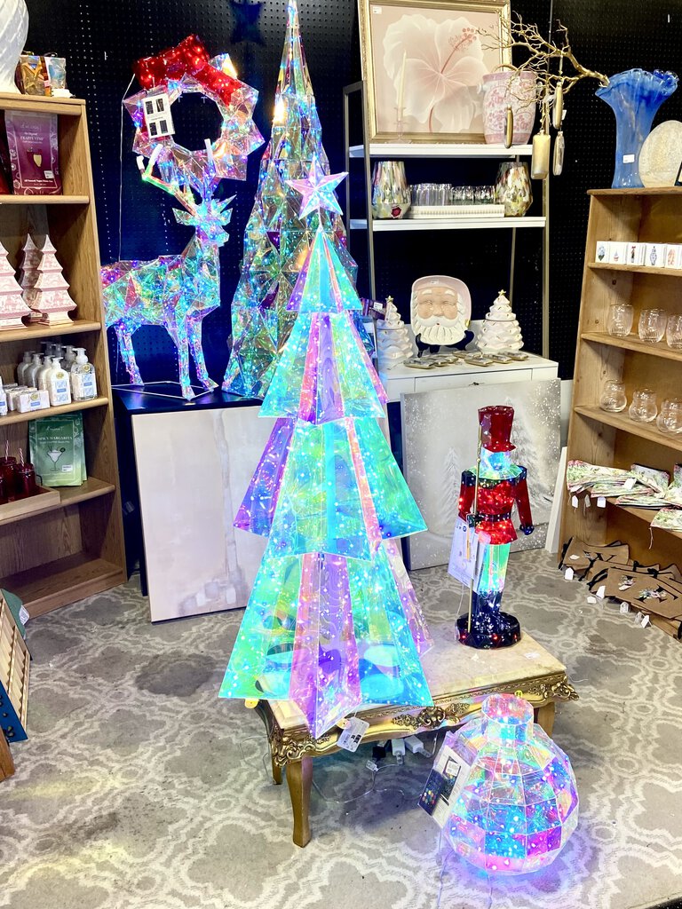 65.75"H USB Electric RGB Lighted Holographic Holiday Tree w/ Remote Control 2738870