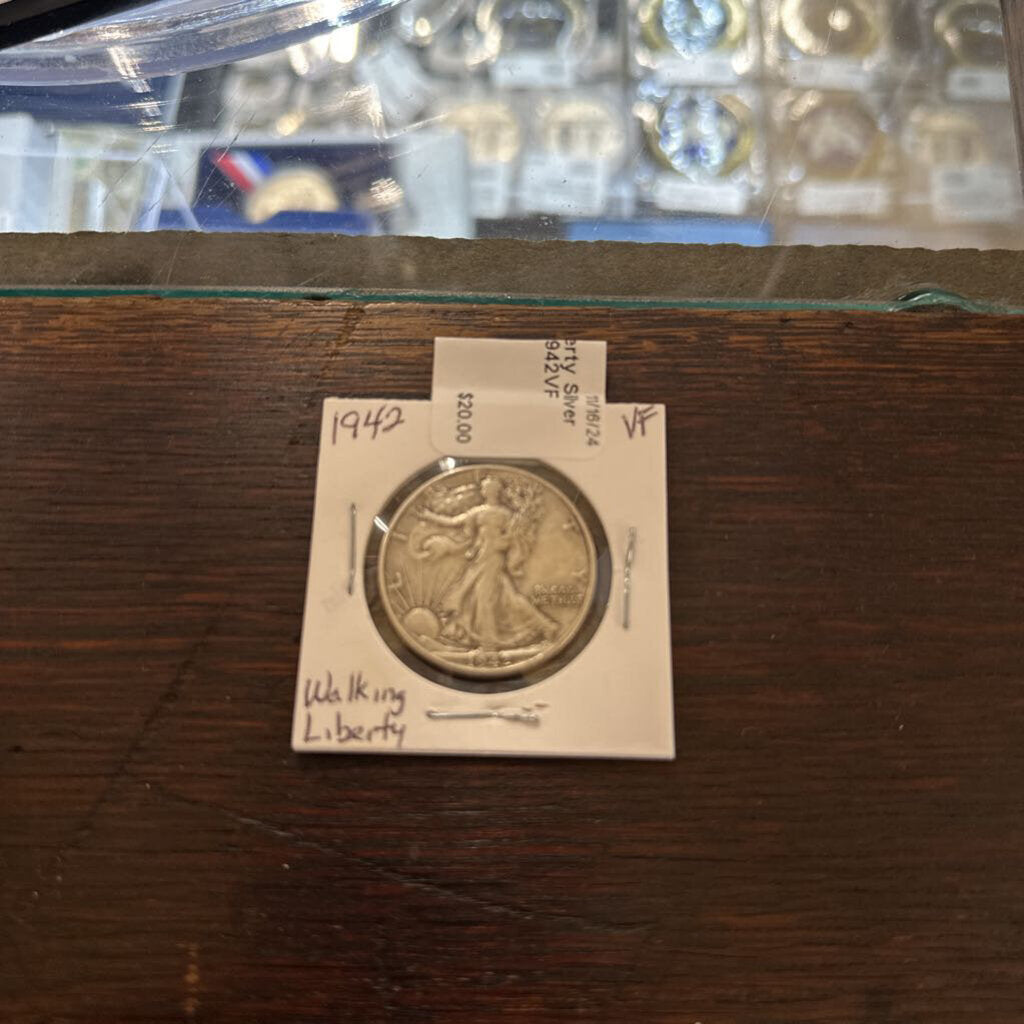 Walking Liberty Silver Half Dollar 1942VF