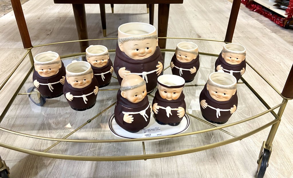 VTG 1959 Goebel Friar Tuck Monk 11 pc. Coffee Set