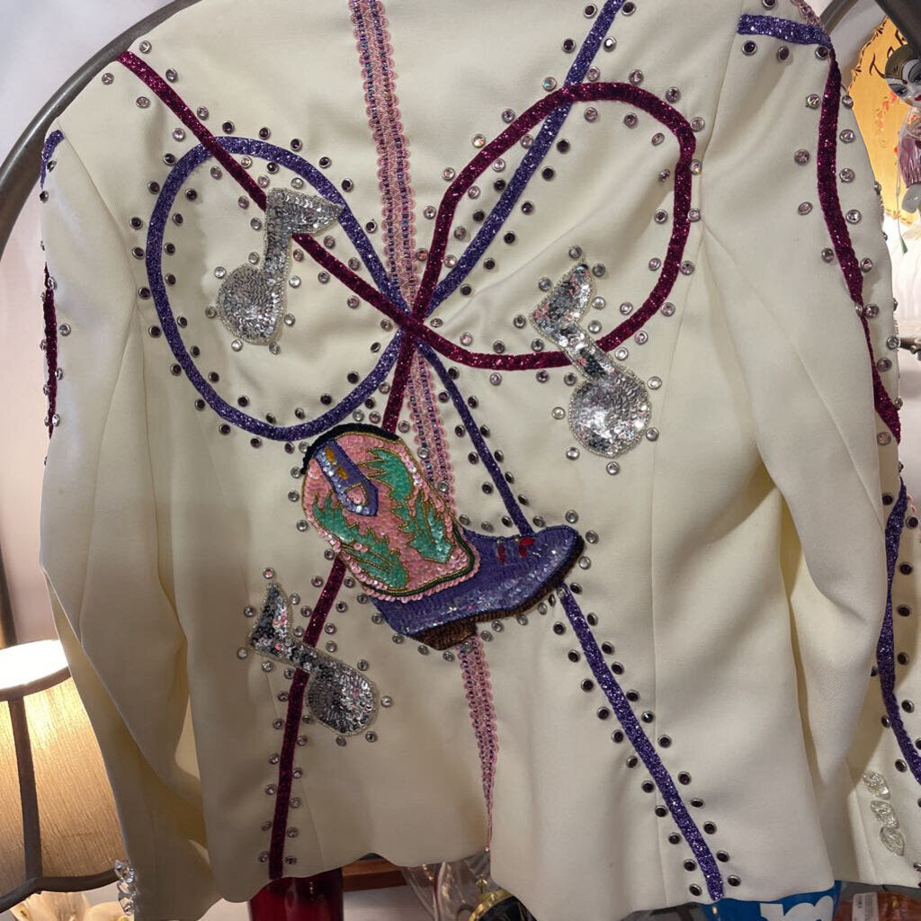 Inset Swarovski Crystals and Embroidery Jacket