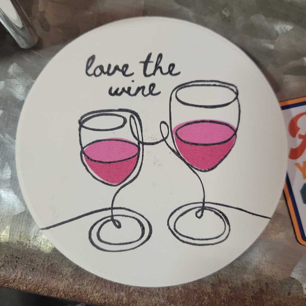 Wine themed coaster