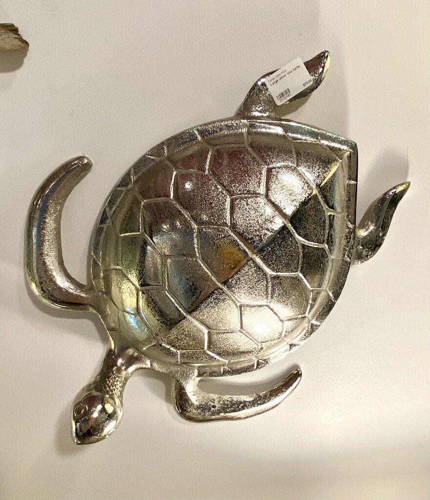 Large silver sea turtle