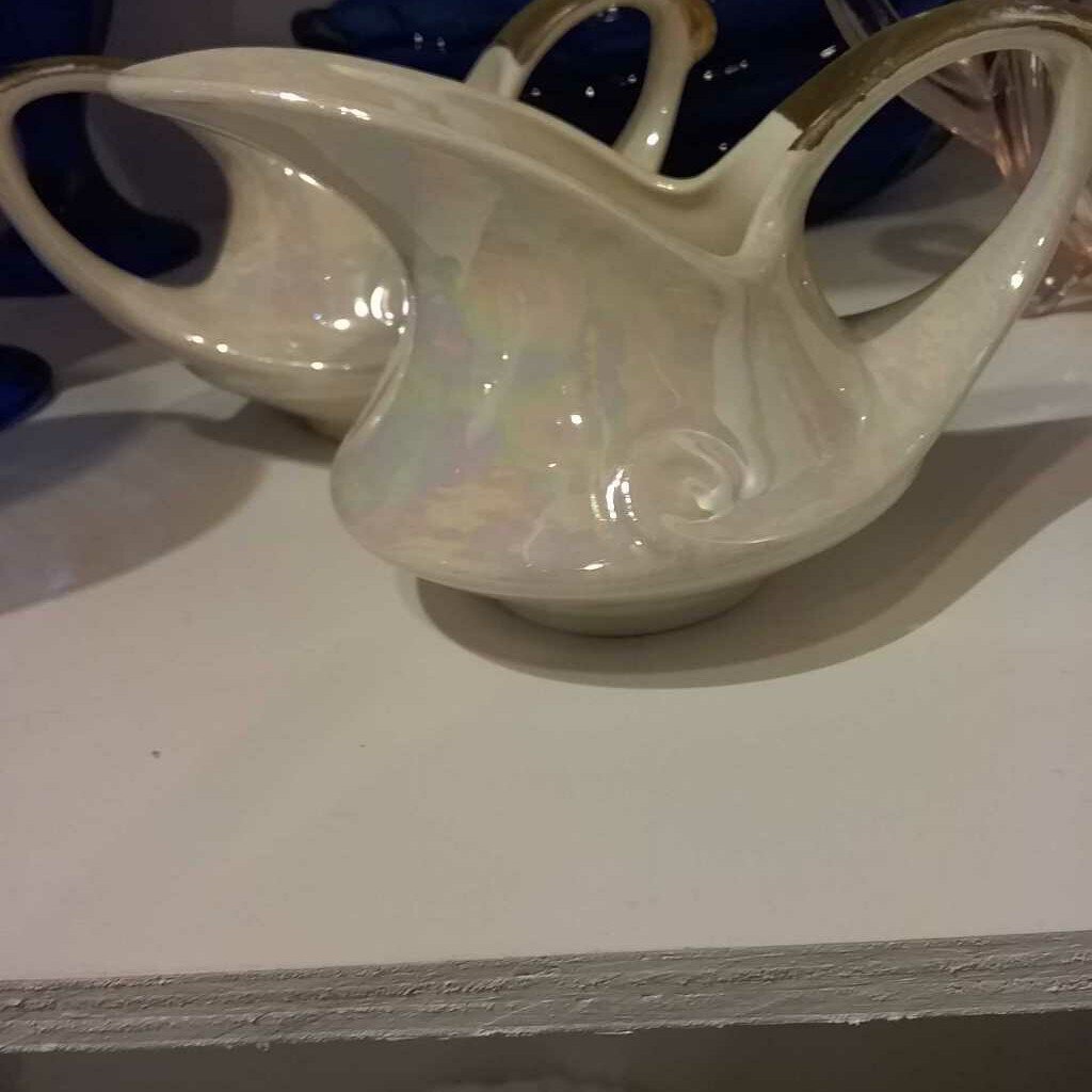 Sugar pearl Lusterware, creamer Pioneer Pottery 22K
