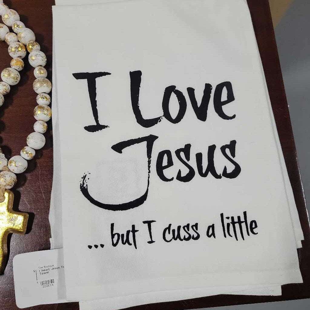 I :heart: Jesus Tea Towel