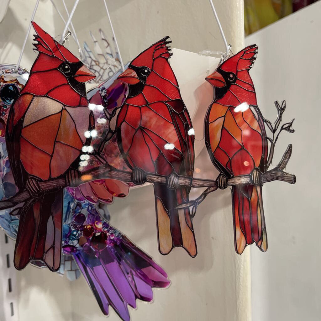 Acrylic Hanging Suncatcher - Cardinal
