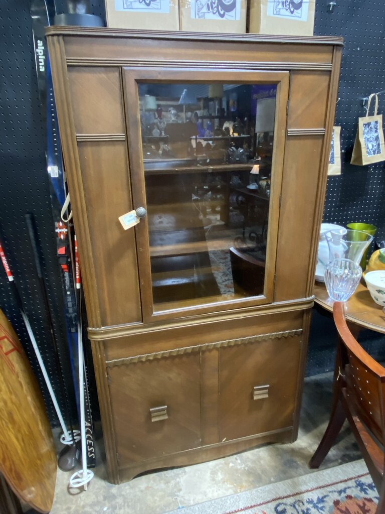 Antique Wooden Waterfall Cabinet