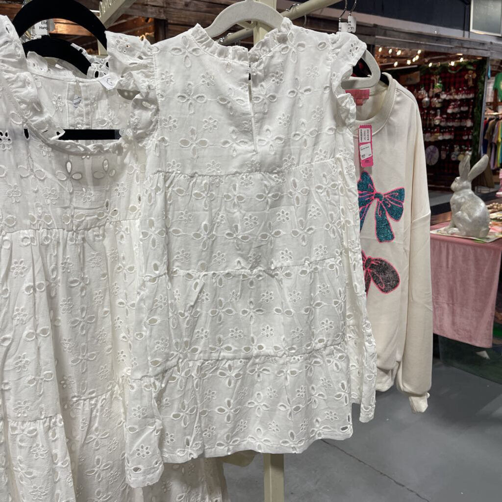 Matching Children White Eyelet Dress
