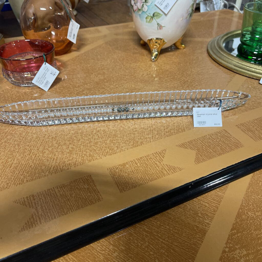 Shannon crystal olive dish
