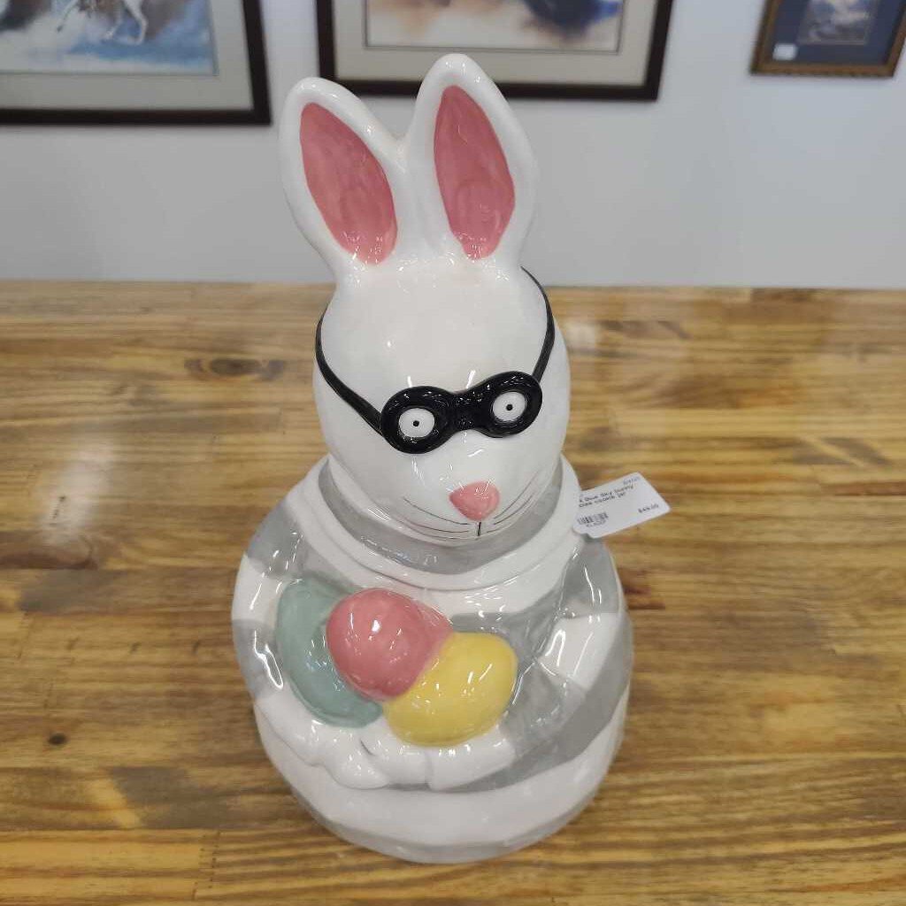 #214 Blue Sky bunny nibbles cookie jar