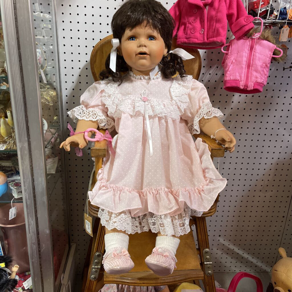 Vintage Tuss Porcelain 32" Real Life Baby Doll; Artist William Tung; Series 2003; 44/500