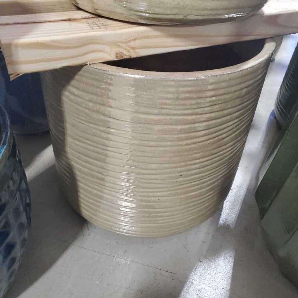 15 in. Mirza Cyl Plntr - Pearl White