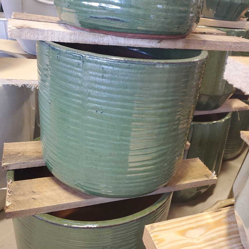 13 in. Mirza Cyl Plntr - Pearl Green