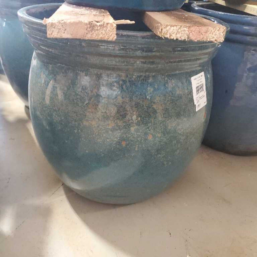 15 in. Census Pot - Tangiers Blue