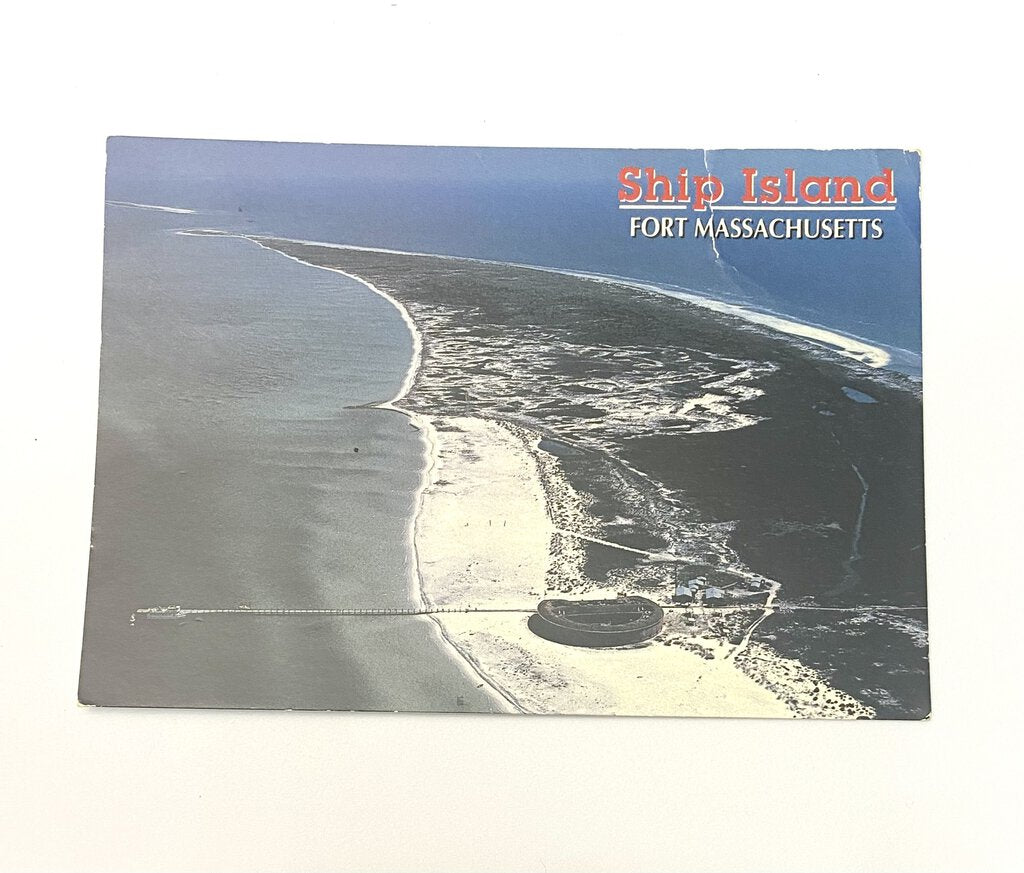 Vintage Postcard Ship Island Fort Massachusetts Chrome MS Mississippi