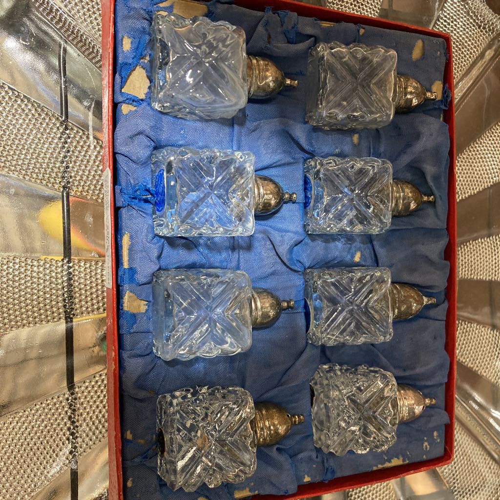 Leonard Crystal Demitasse Salt & Pepper Shakers, Set of 8
