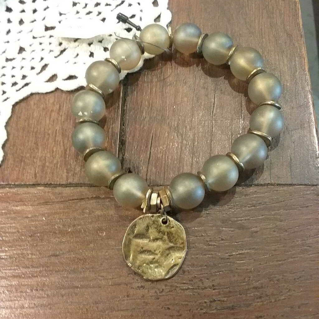Gold Medallion stretch bracelet