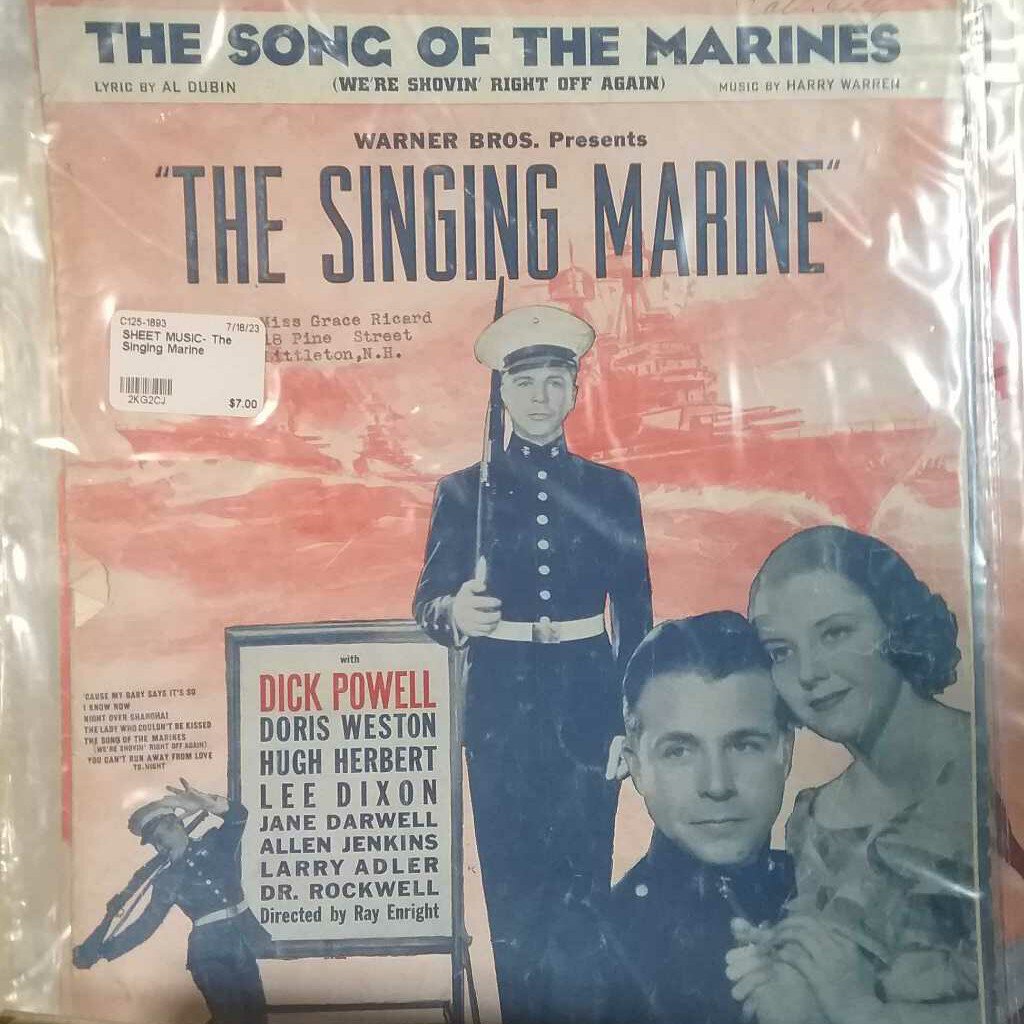 SHEET MUSIC- The Singing Marine