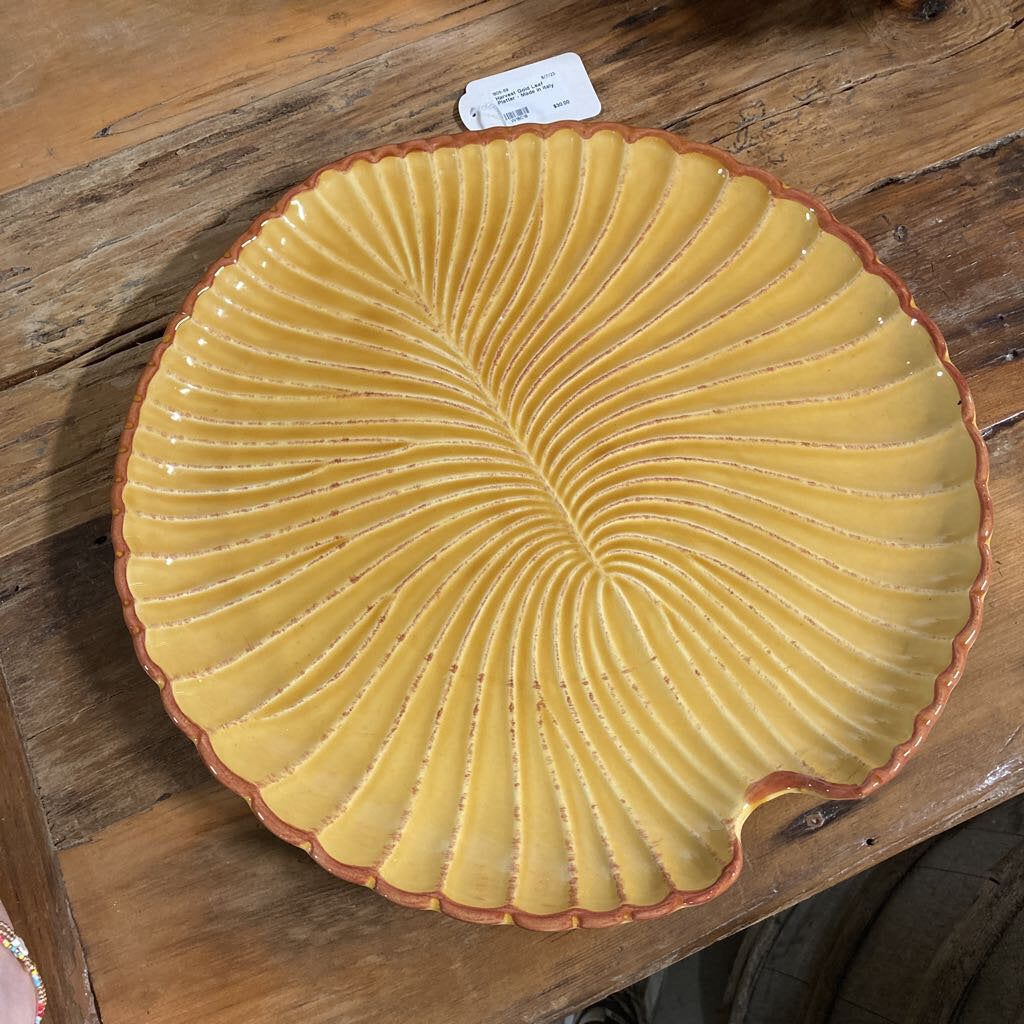 Harvest Gold Leaf Platter - Made in Italy