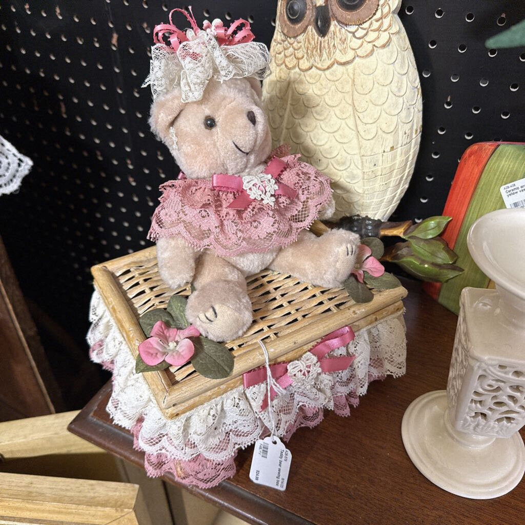 Teddy bear sewing box