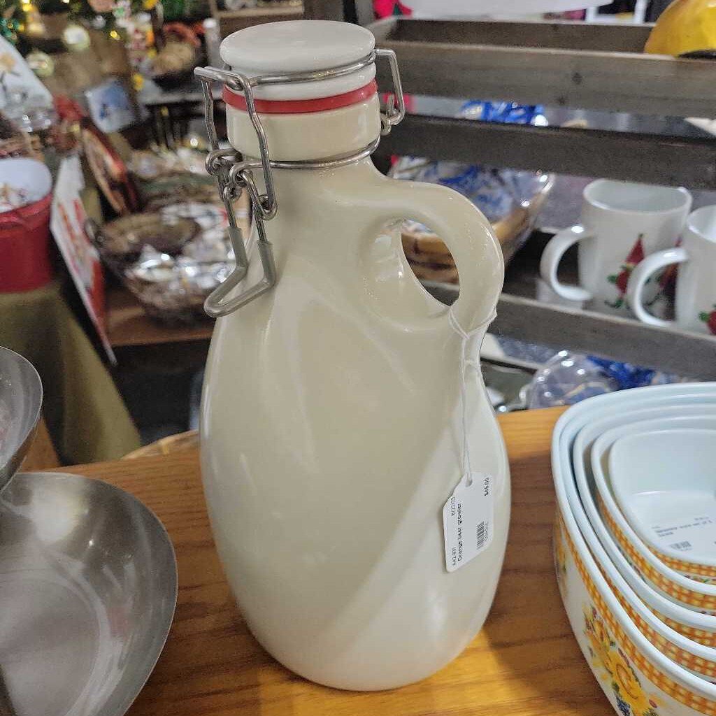 Orange beer growler