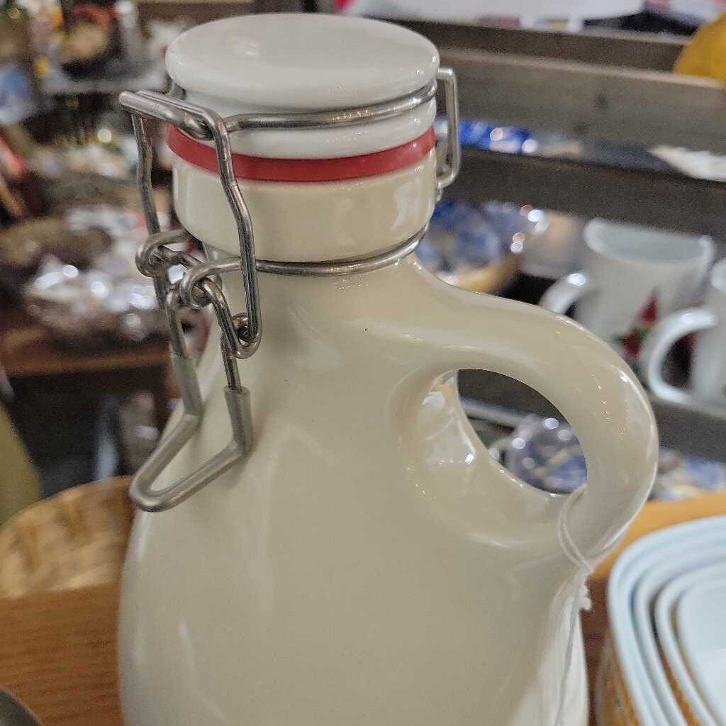 Orange beer growler