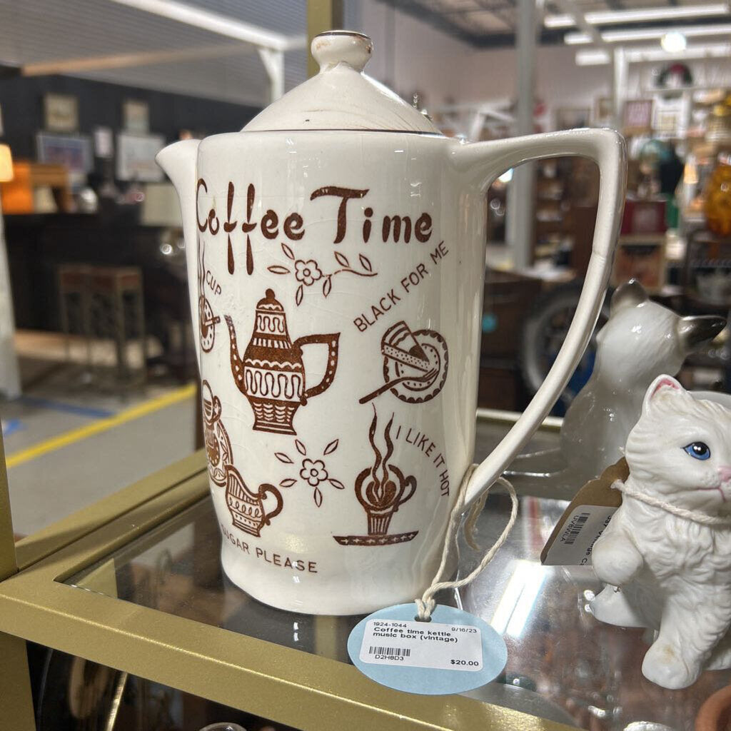 Coffee time kettle music box (vintage)