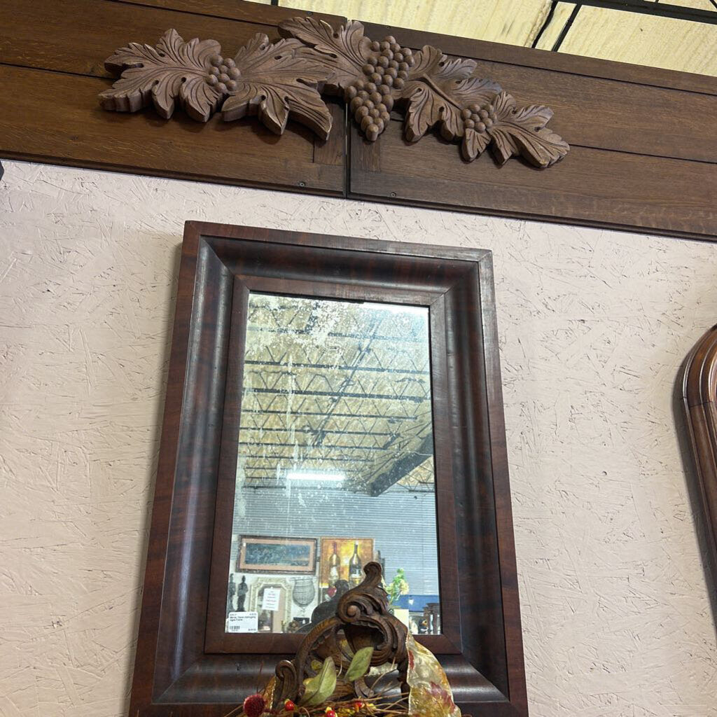 Mirror, flame mahogany ogee frame