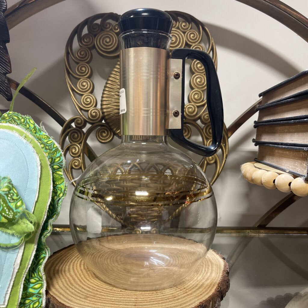 Pyrex Carafe Glass Gold MCM