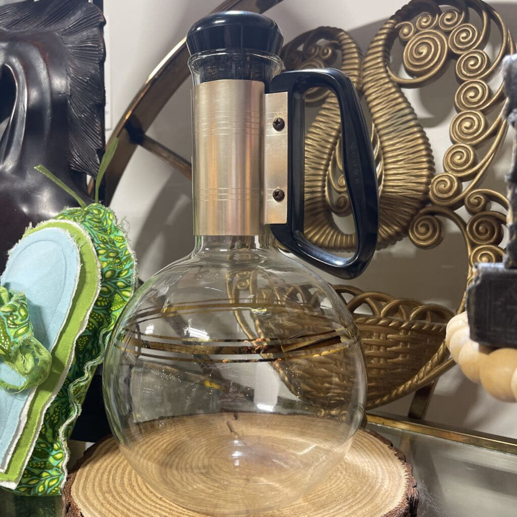 Pyrex Carafe Glass Gold MCM