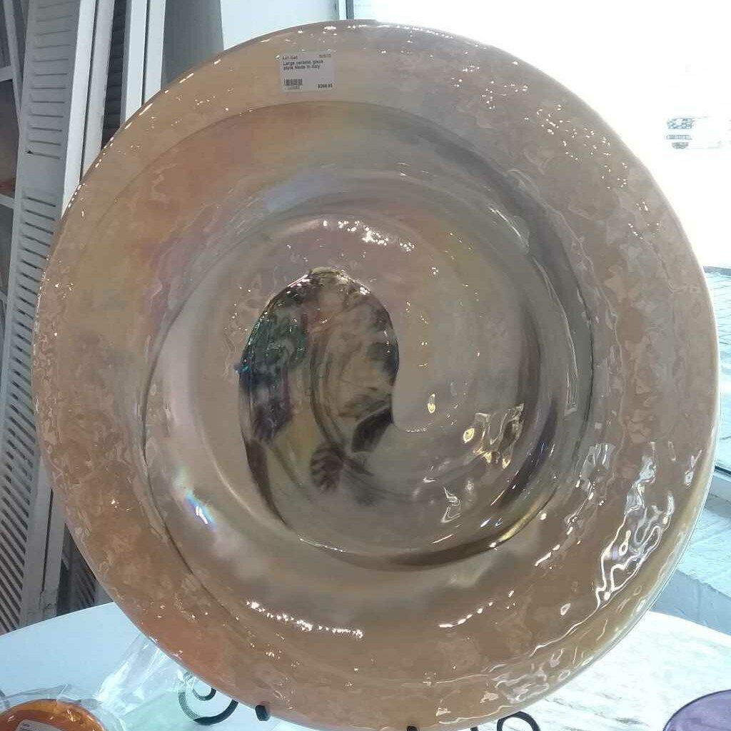 Large ceramic glaze plate Made in Italy